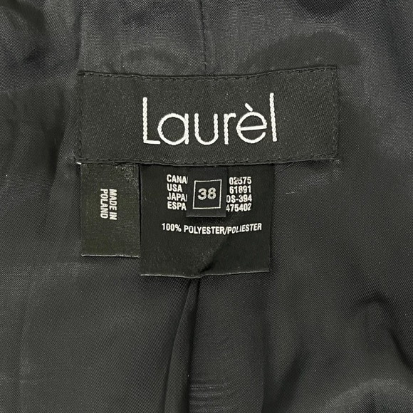 Laurel by Escada Black Blazer Jacket Geometric Pockets Women's Size 38/Medium - Picture 5 of 8